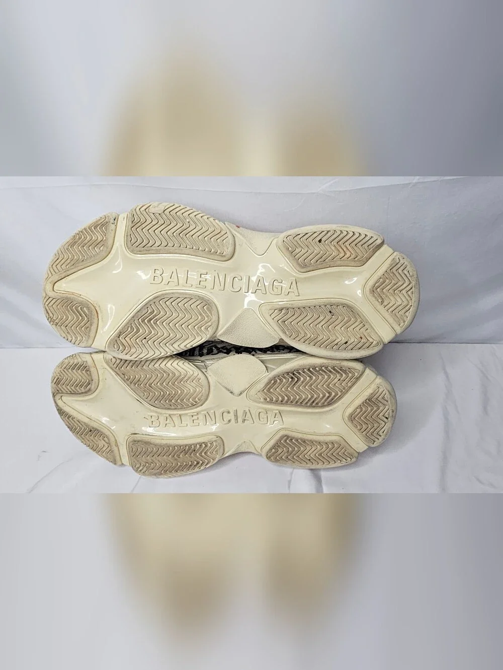 Balenciaga Triple S Graffiti Sneakers Beige Cream Men’s 44 US 11 DIY Logo Art